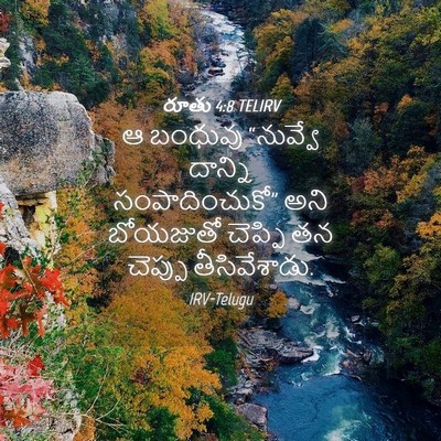 Picture 04 - రూతు 4:8 TELIRV - ఆ బంధువు “నువ్వే - Bible Verse Picture