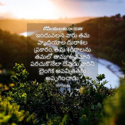 Picture 04 - రోమీయులకు 1:24 TELIRV - ఇందువలన వారు తమ - Bible Verse Picture