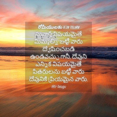 Picture 04 - రోమీయులకు 11:28 TELIRV - సువార్త విషయమైతే - Bible Verse Picture