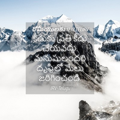 Picture 04 - రోమీయులకు 12:17 TELIRV - కీడుకు ప్రతి కీడు - Bible Verse Picture