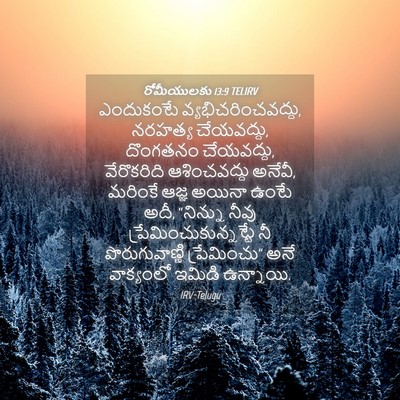 Picture 04 - రోమీయులకు 13:9 TELIRV - ఎందుకంటే - Bible Verse Picture