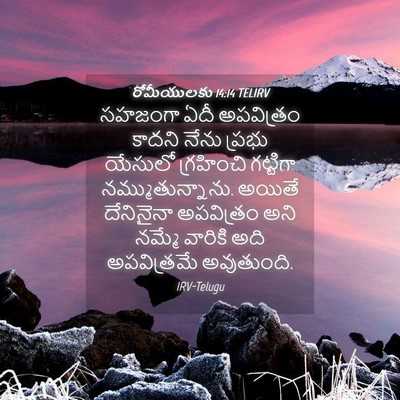 Picture 04 - రోమీయులకు 14:14 TELIRV - సహజంగా ఏదీ - Bible Verse Picture