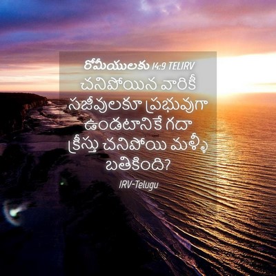 Picture 04 - రోమీయులకు 14:9 TELIRV - చనిపోయిన వారికీ - Bible Verse Picture