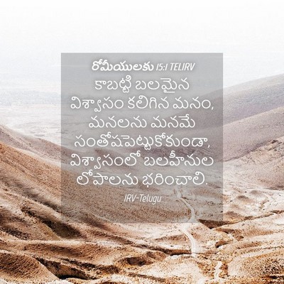 Picture 04 - రోమీయులకు 15:1 TELIRV - కాబట్టి బలమైన - Bible Verse Picture