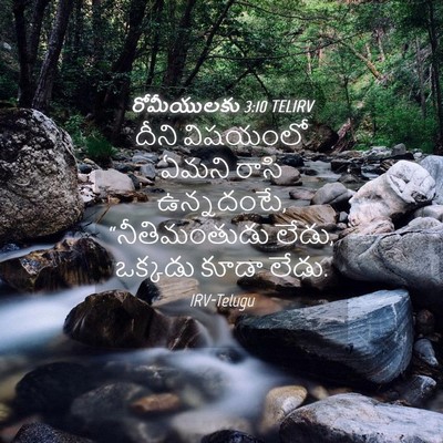 Picture 04 - రోమీయులకు 3:10 TELIRV - దీని విషయంలో ఏమని - Bible Verse Picture
