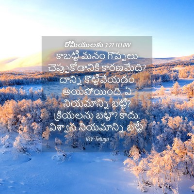 Picture 04 - రోమీయులకు 3:27 TELIRV - కాబట్టి మనం - Bible Verse Picture
