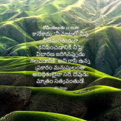 Picture 04 - రోమీయులకు 3:4 TELIRV - కానేకాదు. “నీ - Bible Verse Picture