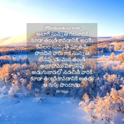 Picture 04 - రోమీయులకు 4:12 TELIRV - అలాగే సున్నతి - Bible Verse Picture