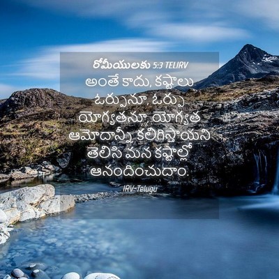 Picture 04 - రోమీయులకు 5:3 TELIRV - అంతే కాదు, కష్టాలు - Bible Verse Picture