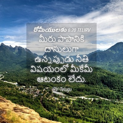 Picture 04 - రోమీయులకు 6:20 TELIRV - మీరు పాపానికి - Bible Verse Picture