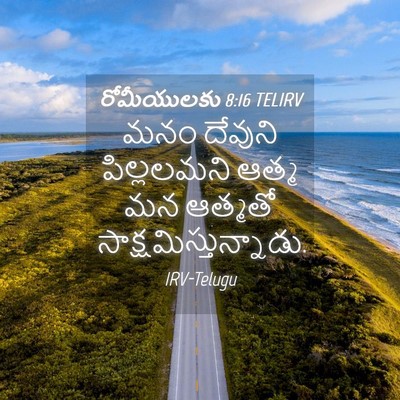 Picture 04 - రోమీయులకు 8:16 TELIRV - మనం దేవుని - Bible Verse Picture
