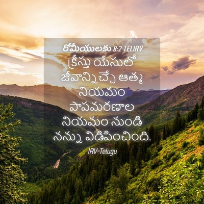 Picture 04 - రోమీయులకు 8:2 TELIRV - క్రీస్తు యేసులో - Bible Verse Picture
