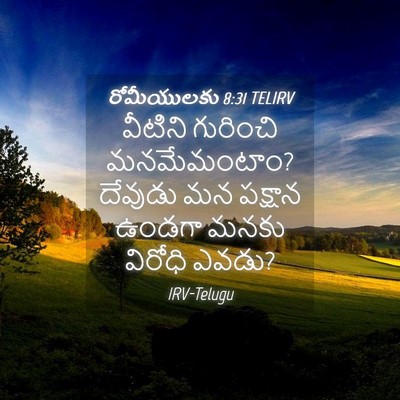 Picture 04 - రోమీయులకు 8:31 TELIRV - వీటిని గురించి - Bible Verse Picture