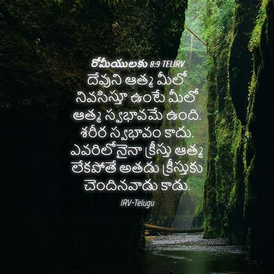 Picture 04 - రోమీయులకు 8:9 TELIRV - దేవుని ఆత్మ మీలో - Bible Verse Picture