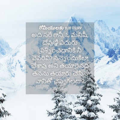 Picture 04 - రోమీయులకు 9:20 TELIRV - అది సరే గానీ, ఓ - Bible Verse Picture