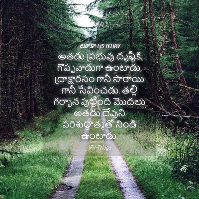 Picture 04 - లూకా 1:15 TELIRV - అతడు ప్రభువు - Bible Verse Picture