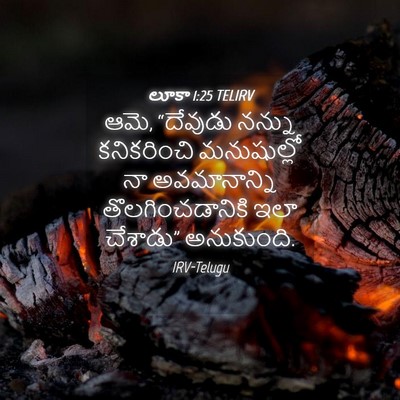 Picture 04 - లూకా 1:25 TELIRV - ఆమె, “దేవుడు నన్ను - Bible Verse Picture