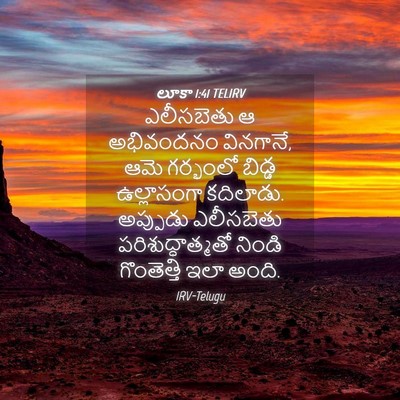 Picture 04 - లూకా 1:41 TELIRV - ఎలీసబెతు ఆ - Bible Verse Picture