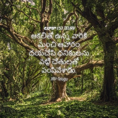 Picture 04 - లూకా 1:53 TELIRV - ఆకలితో ఉన్న - Bible Verse Picture