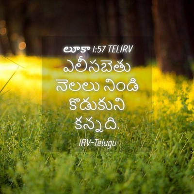 Picture 04 - లూకా 1:57 TELIRV - ఎలీసబెతు నెలలు - Bible Verse Picture