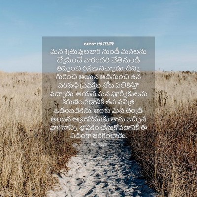 Picture 04 - లూకా 1:70 TELIRV - మన శత్రువులబారి - Bible Verse Picture