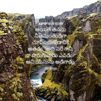 Picture 04 - లూకా 10:29 TELIRV - అయితే తనను - Bible Verse Picture