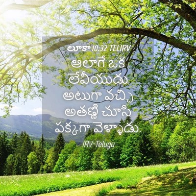 Picture 04 - లూకా 10:32 TELIRV - ఆలాగే ఒక లేవీయుడు - Bible Verse Picture