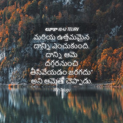 Picture 04 - లూకా 10:42 TELIRV - మరియ ఉత్తమమైన - Bible Verse Picture