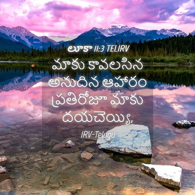 Picture 04 - లూకా 11:3 TELIRV - మాకు కావలసిన - Bible Verse Picture