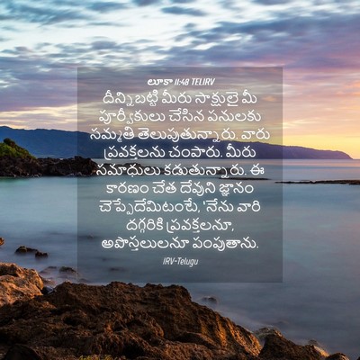 Picture 04 - లూకా 11:48 TELIRV - దీన్నిబట్టి మీరు - Bible Verse Picture