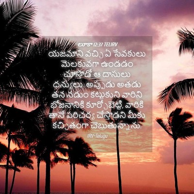 Picture 04 - లూకా 12:37 TELIRV - యజమాని వచ్చి ఏ - Bible Verse Picture