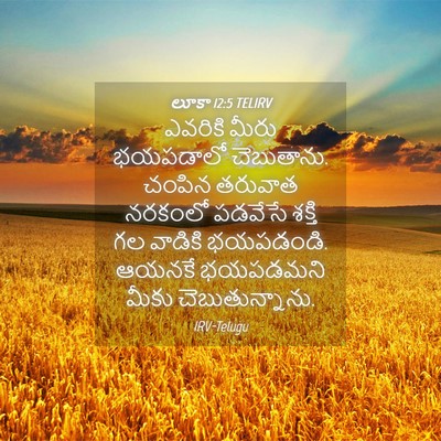 Picture 04 - లూకా 12:5 TELIRV - ఎవరికి మీరు - Bible Verse Picture