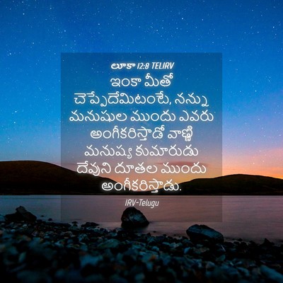 Picture 04 - లూకా 12:8 TELIRV - ఇంకా మీతో - Bible Verse Picture