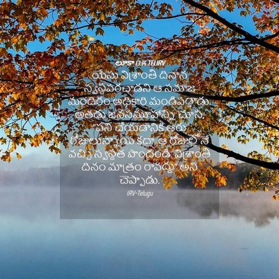 Picture 04 - లూకా 13:14 TELIRV - యేసు విశ్రాంతి - Bible Verse Picture