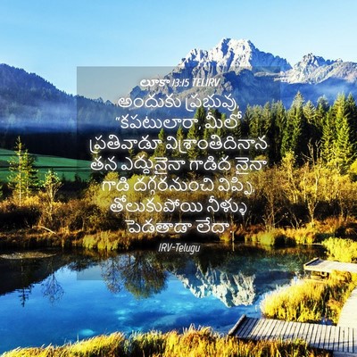 Picture 04 - లూకా 13:15 TELIRV - అందుకు ప్రభువు, - Bible Verse Picture