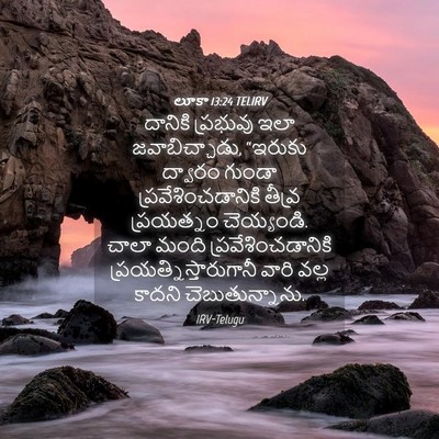 Picture 04 - లూకా 13:24 TELIRV - దానికి ప్రభువు - Bible Verse Picture