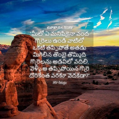 Picture 04 - లూకా 15:4 TELIRV - “మీలో ఏ మనిషికైనా - Bible Verse Picture