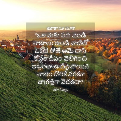 Picture 04 - లూకా 15:8 TELIRV - “ఒకామెకు పది - Bible Verse Picture