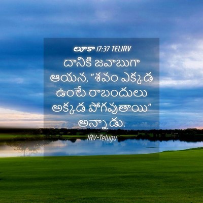 Picture 04 - లూకా 17:37 TELIRV - దానికి జవాబుగా - Bible Verse Picture