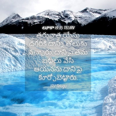 Picture 04 - లూకా 19:35 TELIRV - తరువాత యేసు - Bible Verse Picture