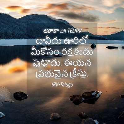 Picture 04 - లూకా 2:11 TELIRV - దావీదు ఊరిలో - Bible Verse Picture