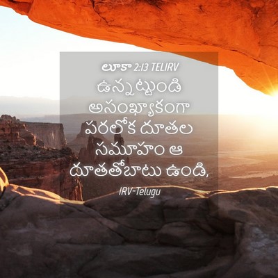Picture 04 - లూకా 2:13 TELIRV - ఉన్నట్టుండి - Bible Verse Picture