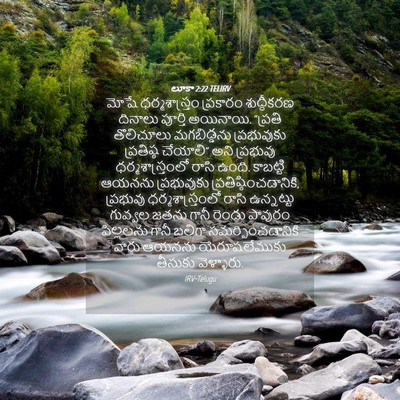 Picture 04 - లూకా 2:22 TELIRV - మోషే ధర్మశాస్త్రం - Bible Verse Picture