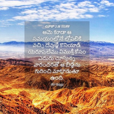Picture 04 - లూకా 2:38 TELIRV - ఆమె కూడా ఆ - Bible Verse Picture