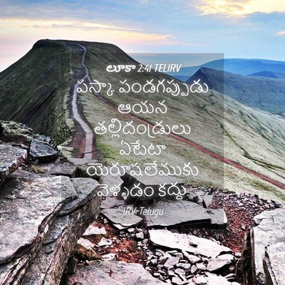 Picture 04 - లూకా 2:41 TELIRV - పస్కా పండగప్పుడు - Bible Verse Picture