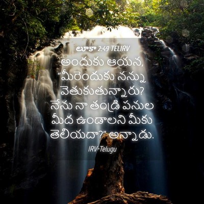 Picture 04 - లూకా 2:49 TELIRV - అందుకు ఆయన, - Bible Verse Picture