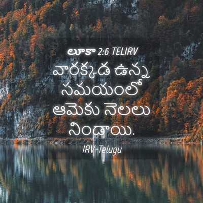 Picture 04 - లూకా 2:6 TELIRV - వారక్కడ ఉన్న - Bible Verse Picture