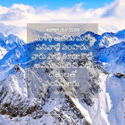 Picture 04 - లూకా 20:11 TELIRV - మళ్ళీ అతడు మరో - Bible Verse Picture