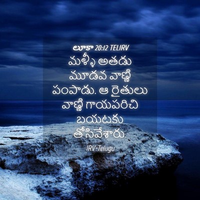 Picture 04 - లూకా 20:12 TELIRV - మళ్ళీ అతడు మూడవ - Bible Verse Picture