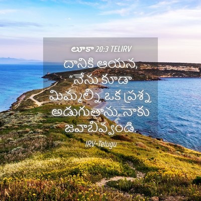 Picture 04 - లూకా 20:3 TELIRV - దానికి ఆయన, “నేను - Bible Verse Picture